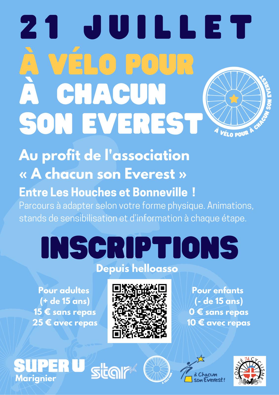 A vélo pour A Chacun son Everest