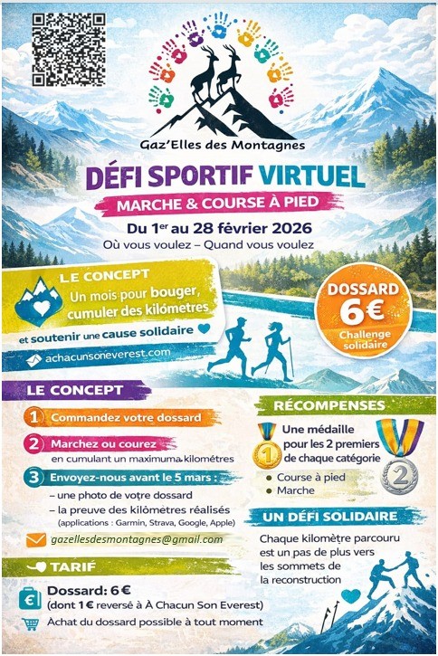 Défi Sportif Virtuel - Gaz'Elles des Montagnes 
