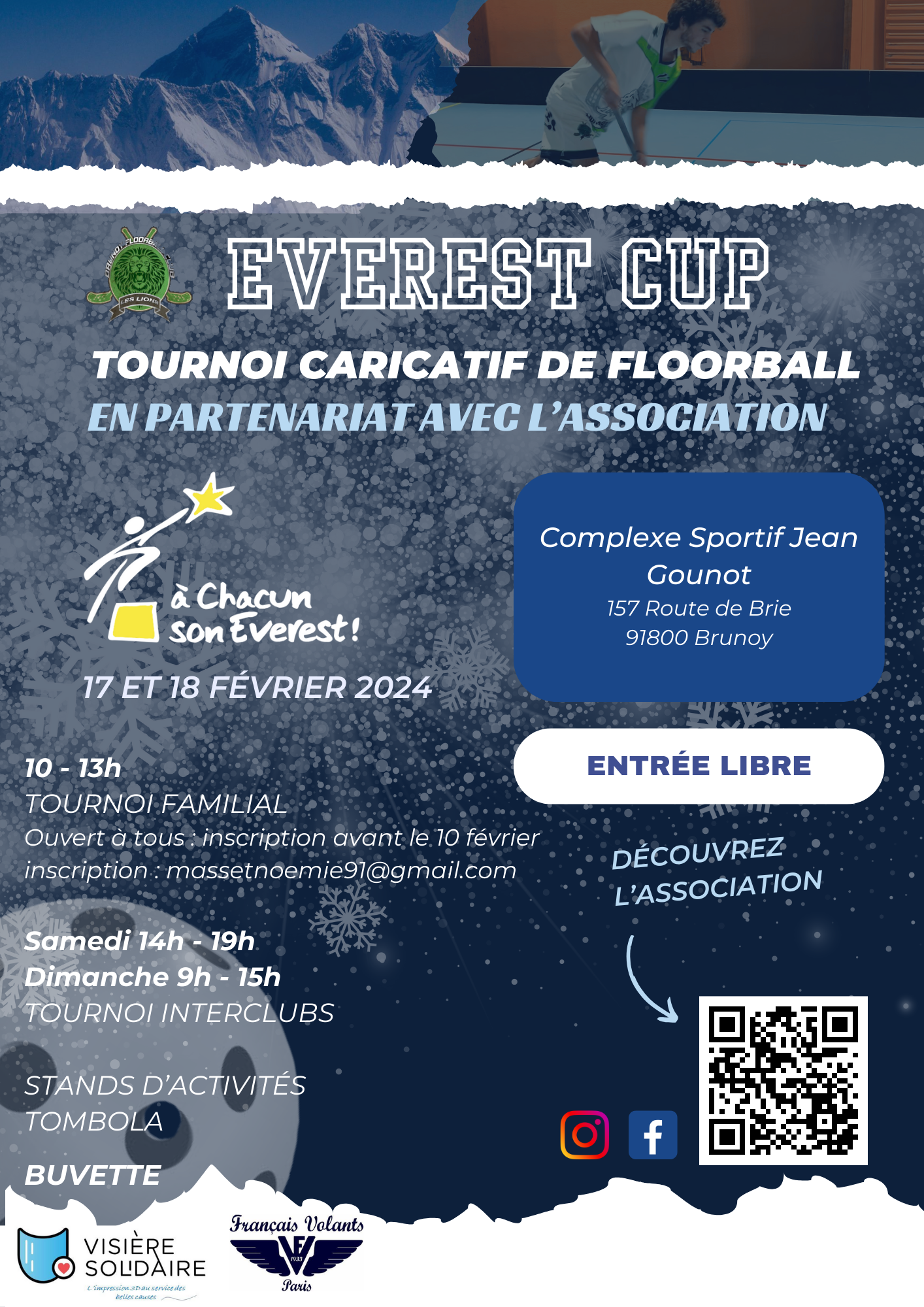 Tournoi caritatif de floorball