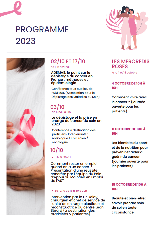 Programme Octobre Rose du Pole Santé Confluence