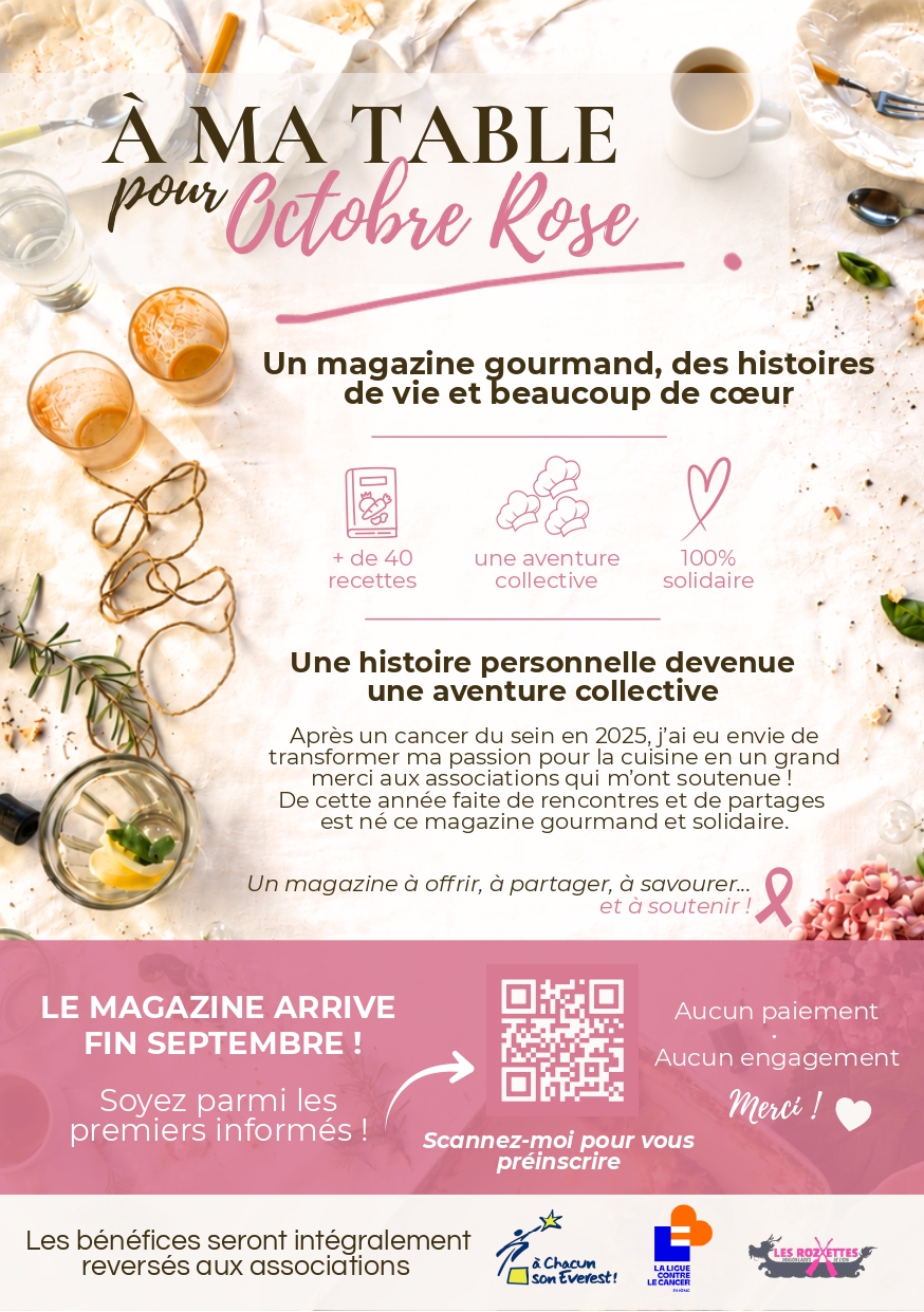 A ma Table pour Octobre Rose