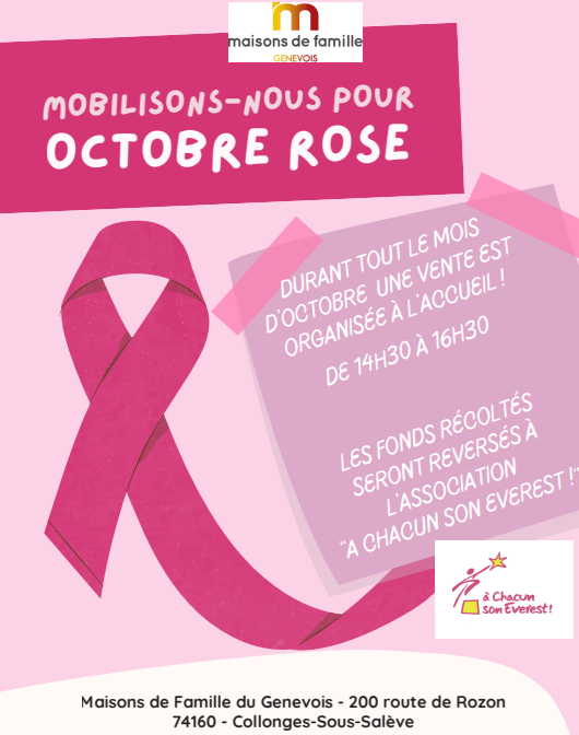 Les résidents de la Maison de Famille du Genevois mobilisés pour Octobre rose ! 