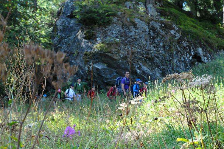 En cette chaude matinée, départ pour le Vallon de Bérard !