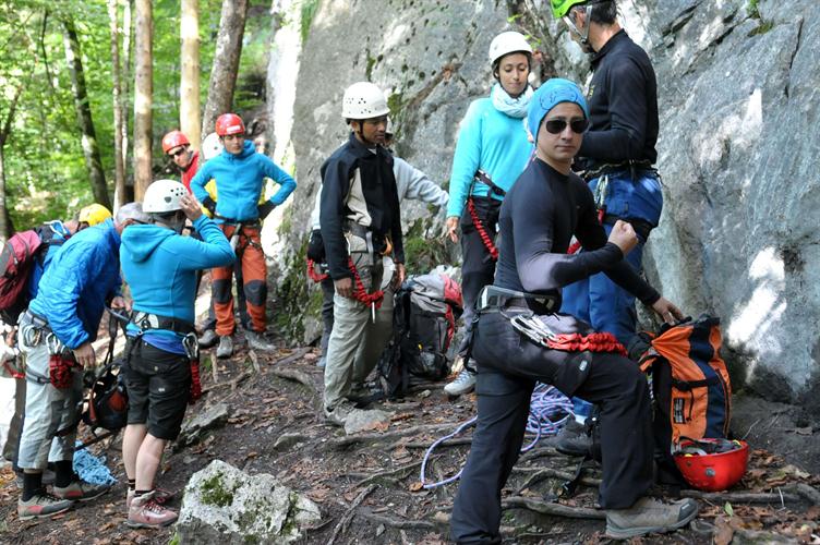 A Samoens ce matin pour le sommet de notre sommet: Via ferrata !!!