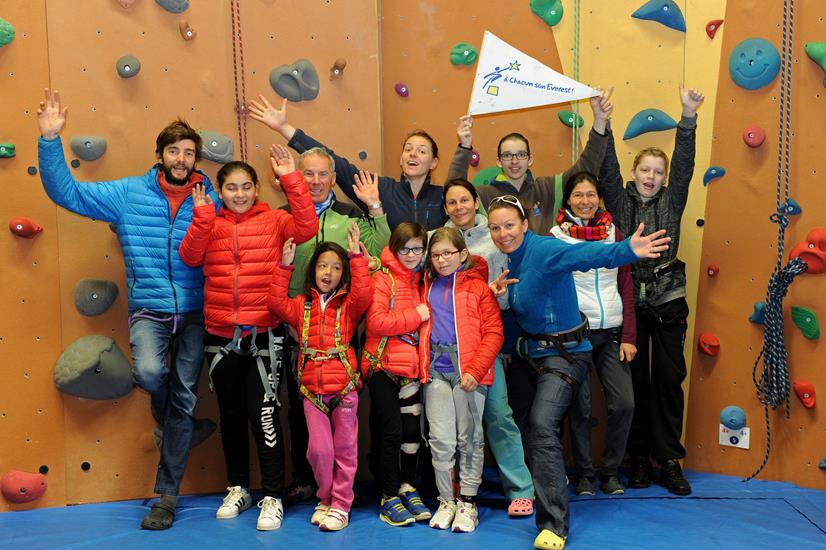 Tous au pied des voies ce matin: Escalade en salle !!!