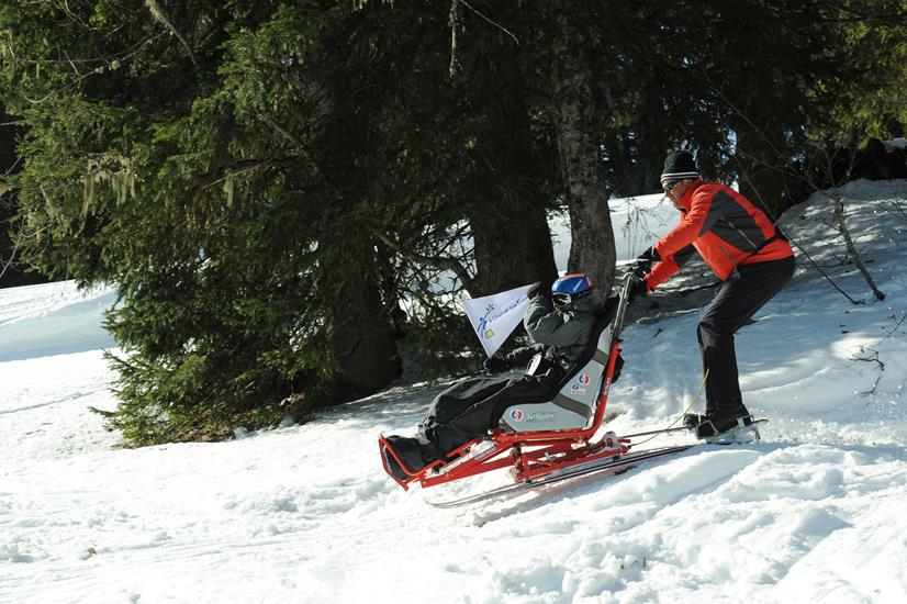 Départ en tandem-ski !