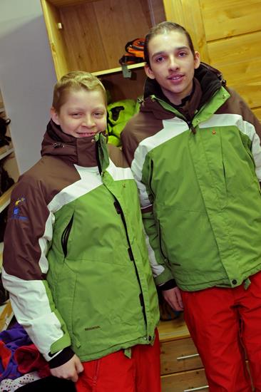 Quentin et Timothée dans leur tenue de compèt