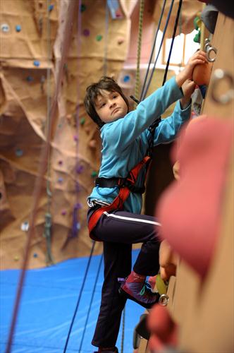 Caroline en plein effort.