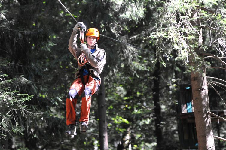 Stéphane filant à toute allure dans les airs !