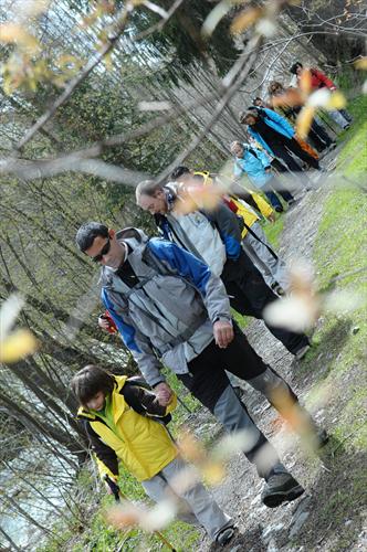 La toute première rando dans le bois du Bouchet, emmenée par Jérôme !