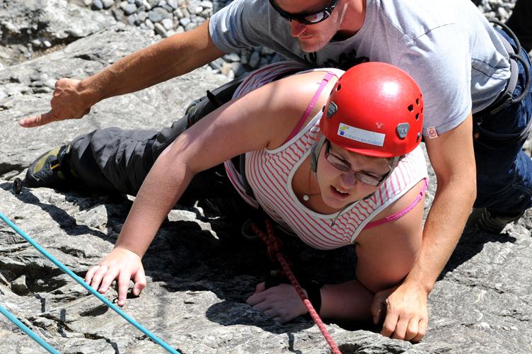 Encouragé par son coach Benoit, la très motivée Ludivine !