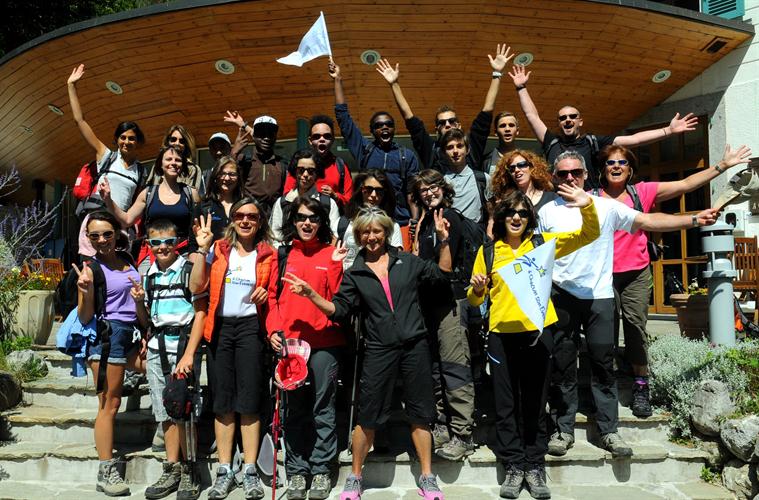 Equipe en marches ! Juste avant le 1er départ !