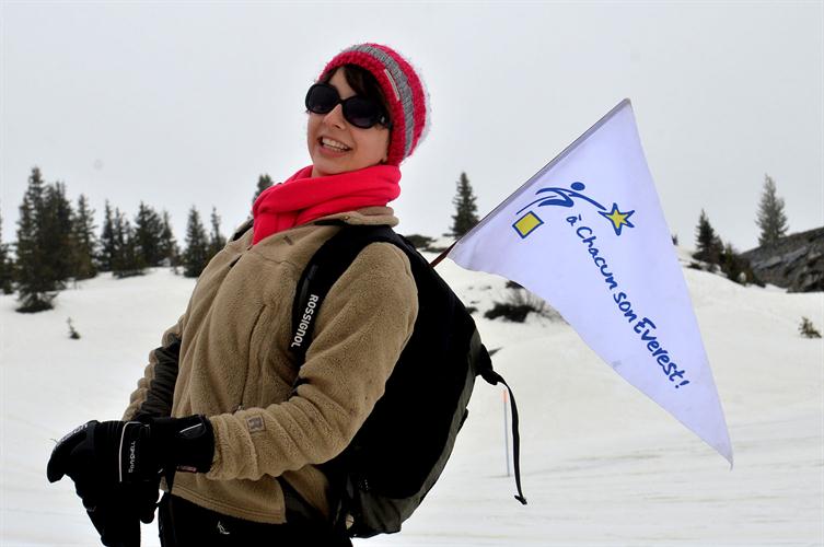 Clémence respire à plein poumon l’air pure de nos montagnes !