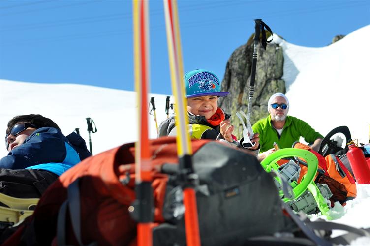 Première pause en altitude pour reprendre un peu de force ! (Daniel)