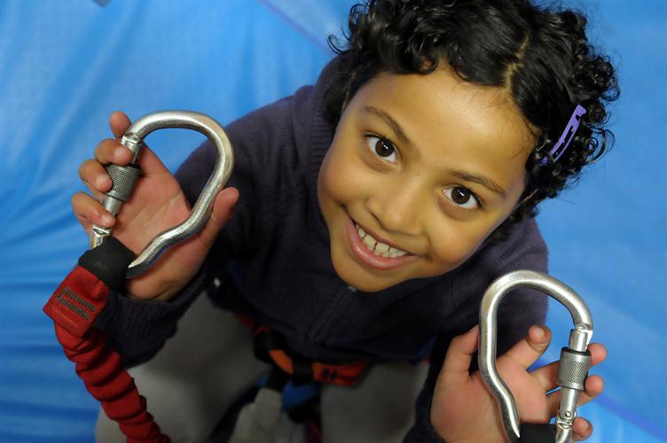 Double longe pour via ferrata indoor ! (Noémie)