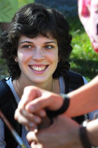 Cette matinée est régulièrement ponctuée de délicieux sourires ! Manon.