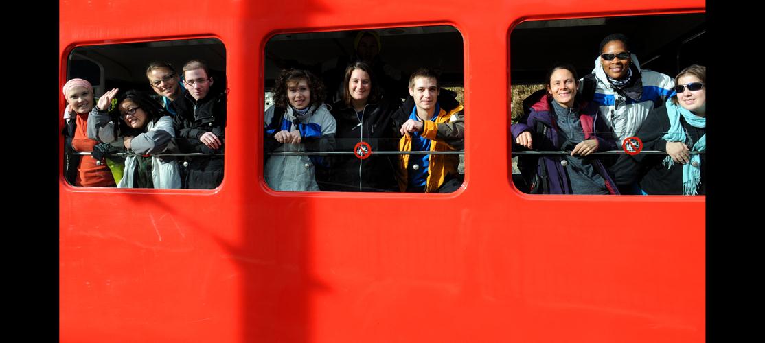 Tous sur les bons rails en cette fin de matinée !!! Et sourires de mise !