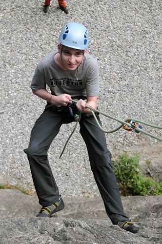 Petit pas de danse en pleine descente!
