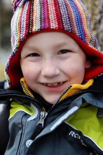 Benjamin affiche son plus grand sourire aujourd