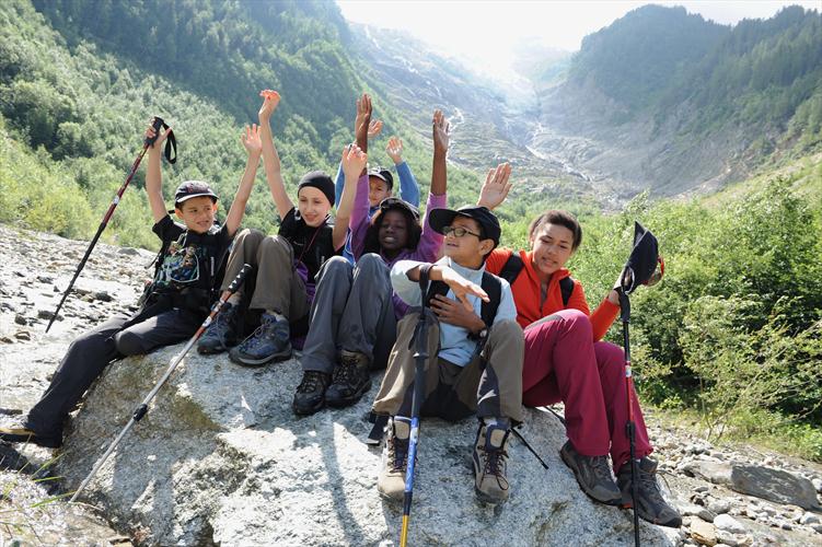 Les stars posent devant le glacier, on y est!!!