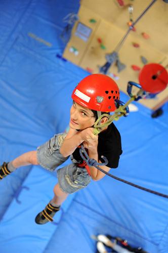 Nouvelles sensations avec la descente en rappel!