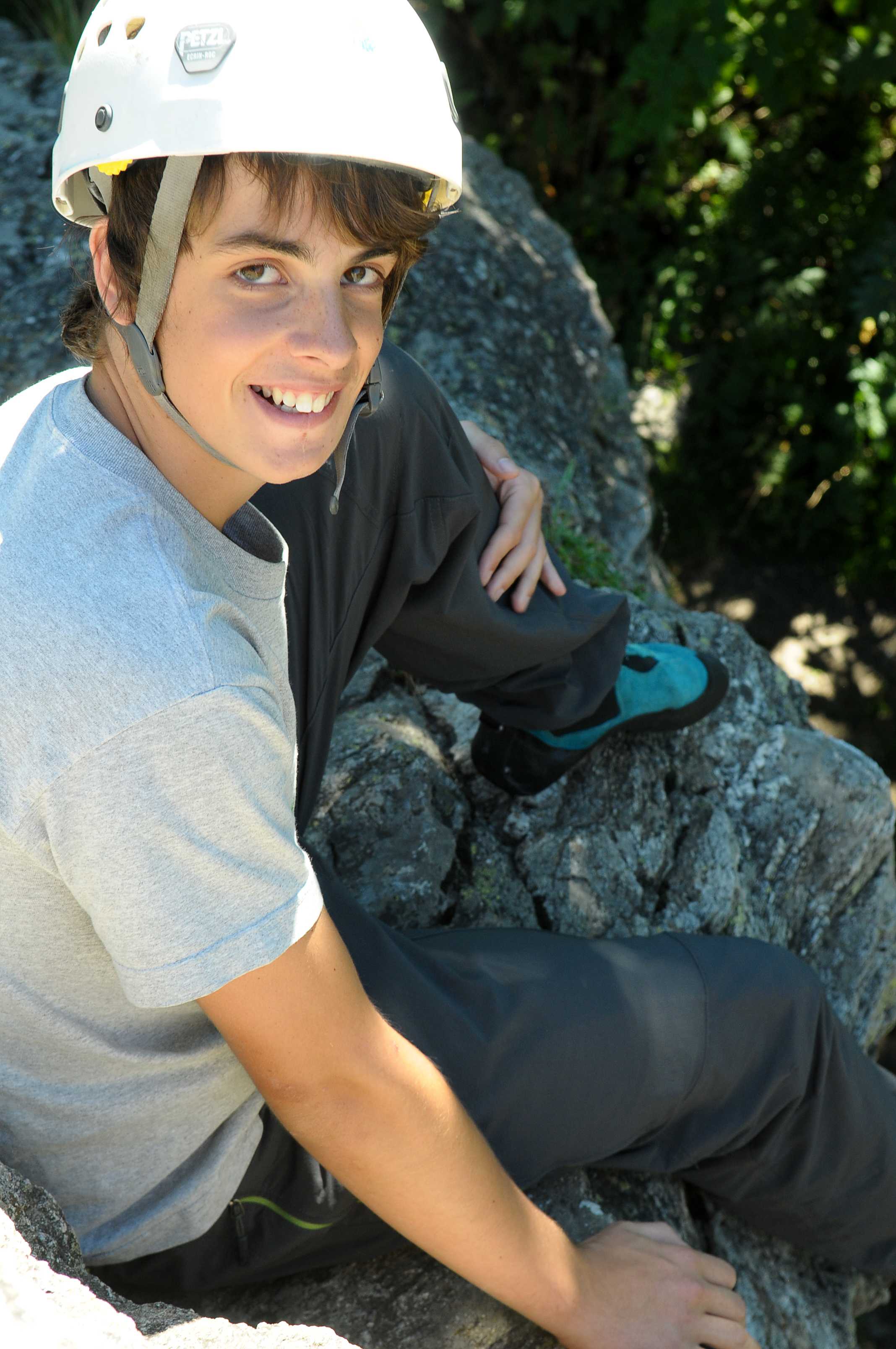 Grimpeur hors pair au repos sous le soleil, Thibault !