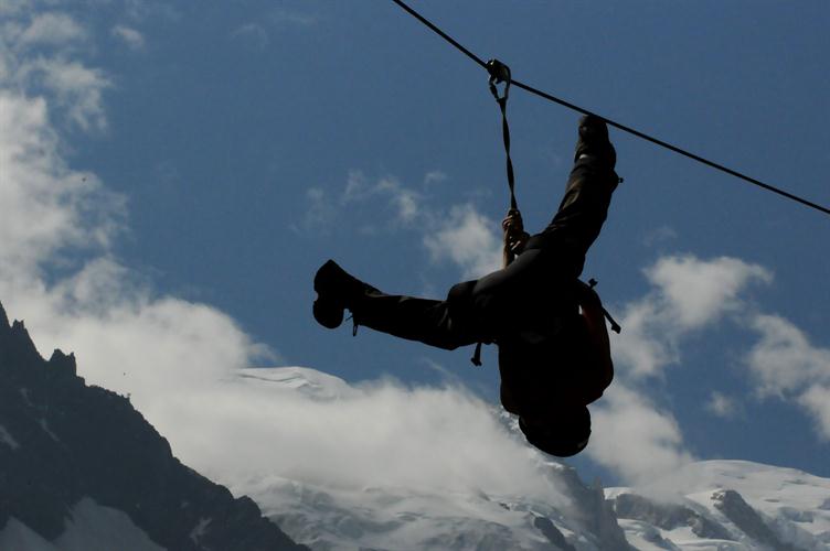 Pour décor en cette fin de matinée, la chaine du Mont Blanc !