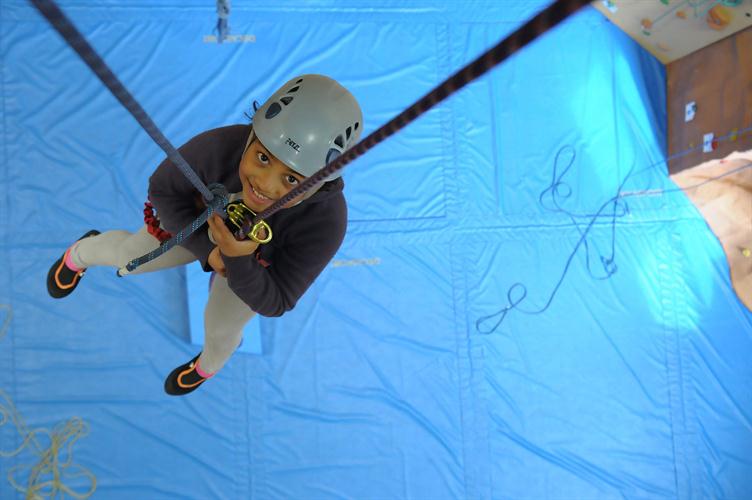 Noémie durant son 3ème rappel !
