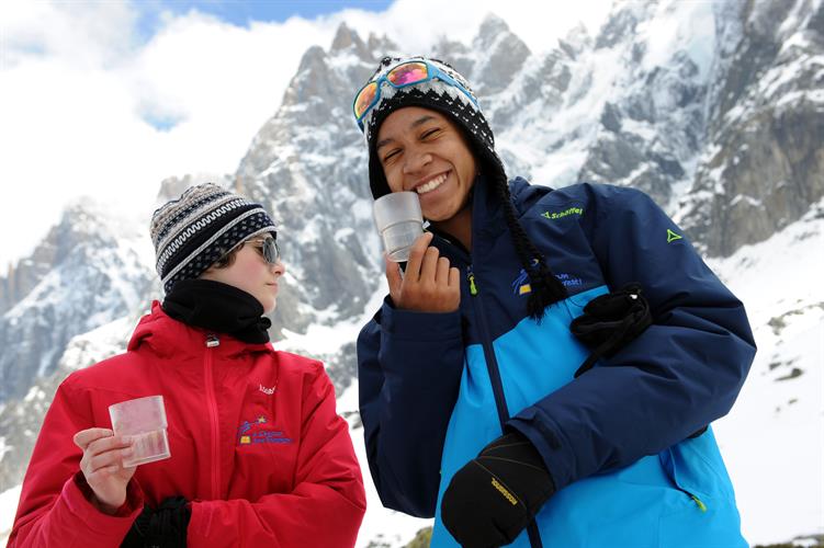 Pause chocolat chaud pour nos champions...