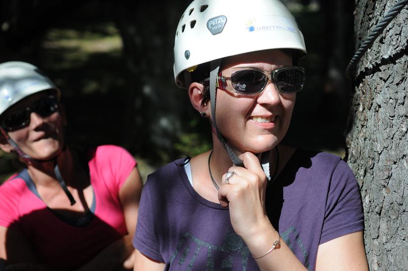 Casques vissés sur les têtes et lunettes de soleil de rigueur !!!