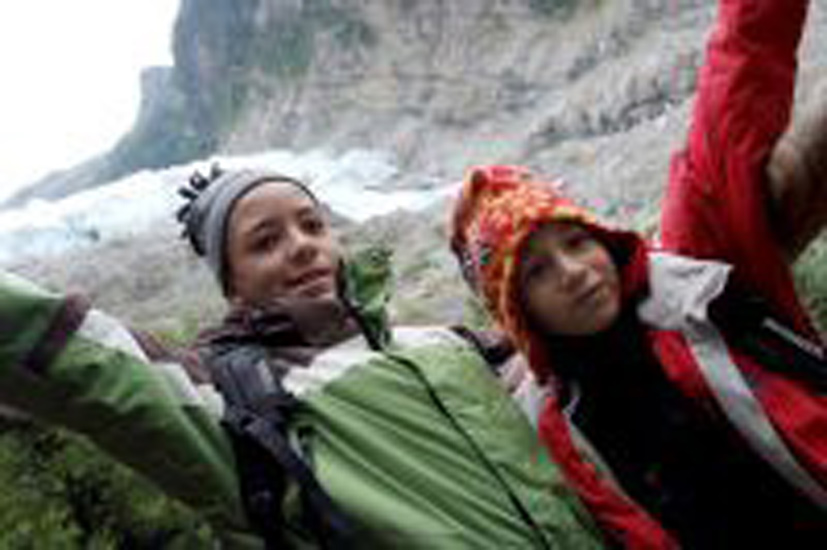 Devant le glacier des Bossons !