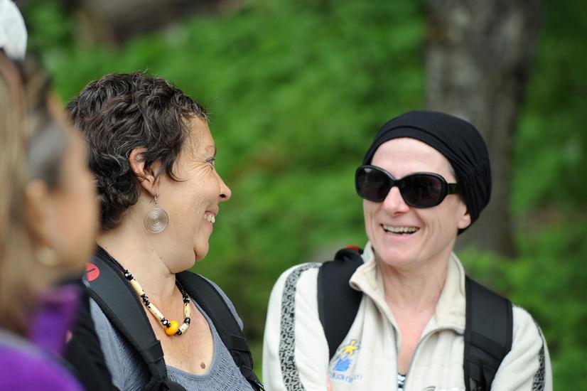 Sourires pendant la pause...