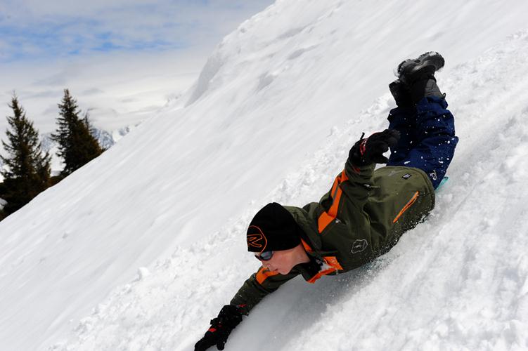 Nage sur lit de neige... Johan s