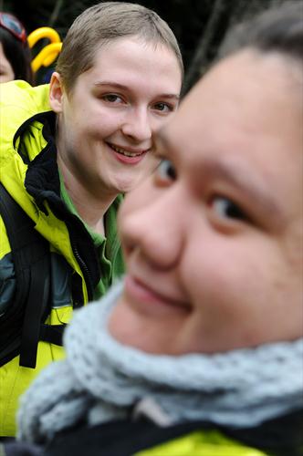 Grand sourire pour Sandra et Alexandra!