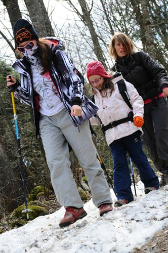 on a marché sur la neige!
