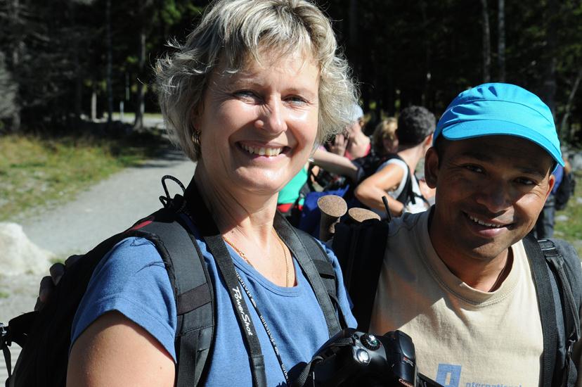 Valérie et Bikram, à priori ravis de leur rando !