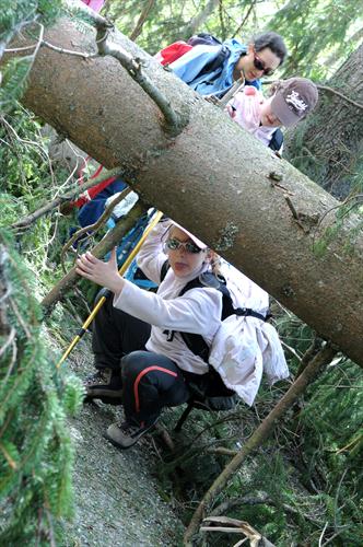 Encore des obstacles ! Cette rando nous demande courage et souplesse !