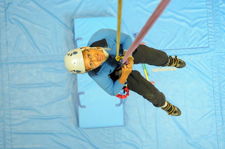 Lucas, en pleine maîtrise de la descente !