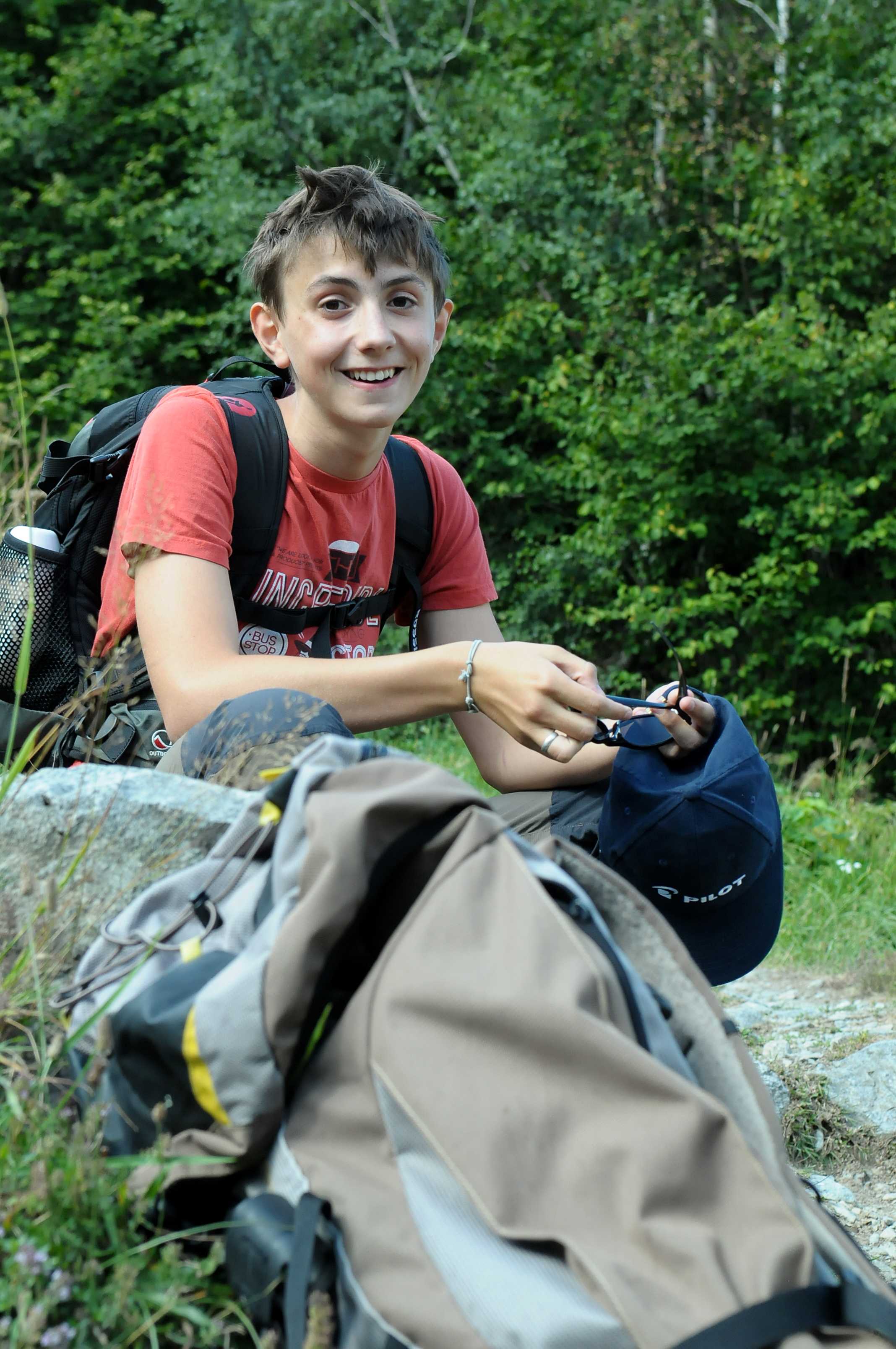 Benoit, tout sourire malgré les gros efforts fournis aujourd