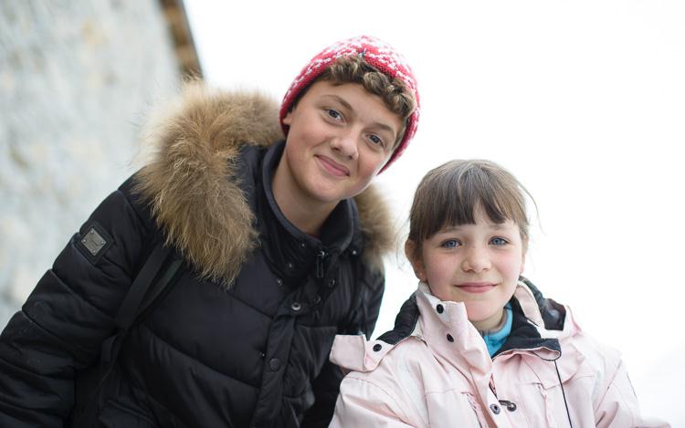 Martin et Camille... juste avant la grande bataille de boules de neige