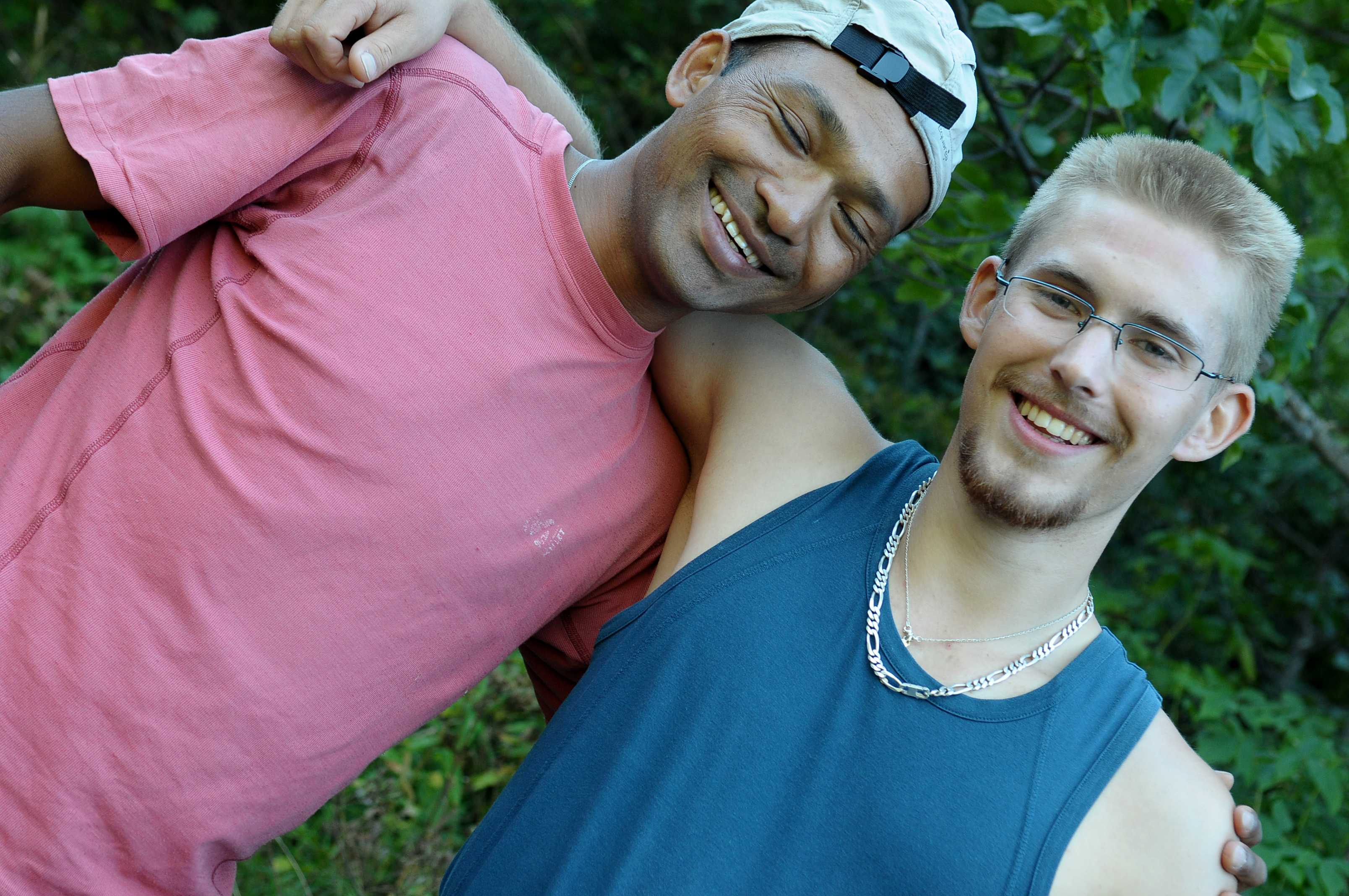 Deux potes de varappe réunis après leurs explots, Bikram et steeve !