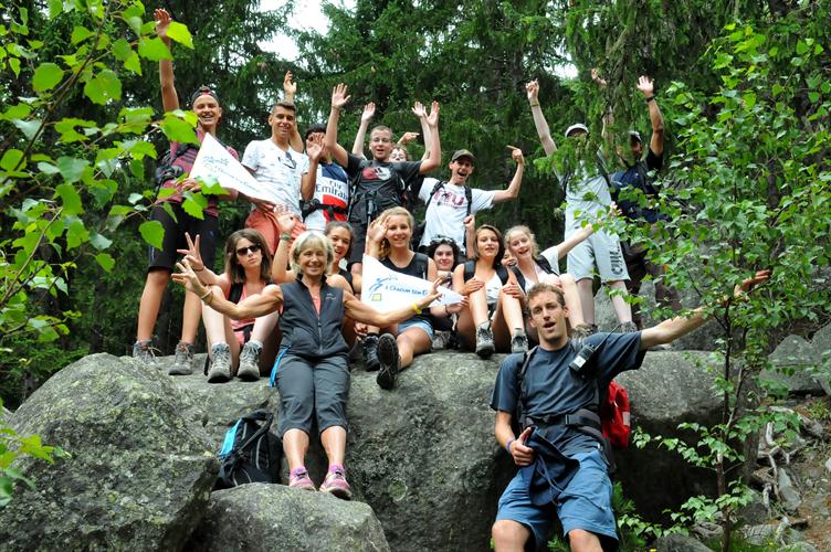 La photo de groupe marquant l