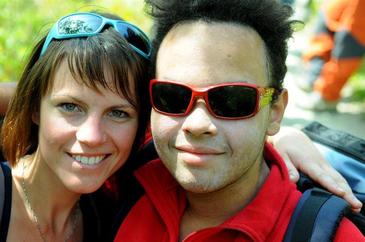 Caroline et Thomas, en mode affectueux !