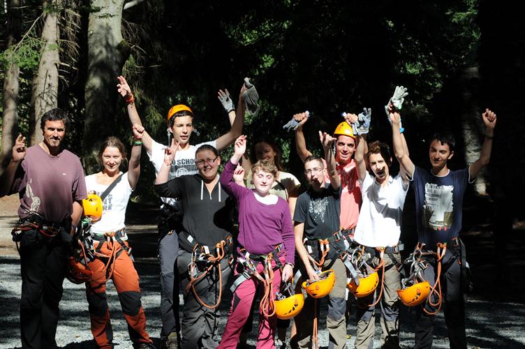 Dernière réunion dans le parc des Gaillands avant le retour au châlet !