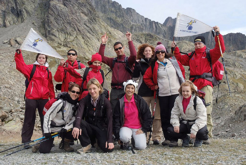 Randonnée dans les montagnes pour notre exceptionnelle équipe aujourd’hui !