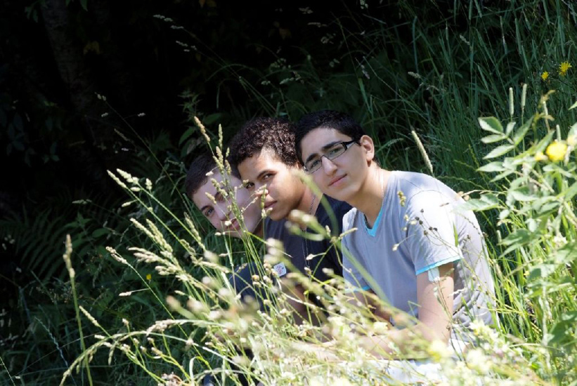 Trio bucolique  à la pause : Aymane, Lesly et Lucas !