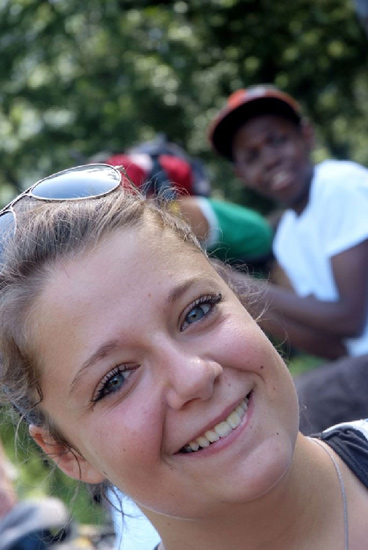 Tout sourire pour Marion, c’est l’air de la montagne !
