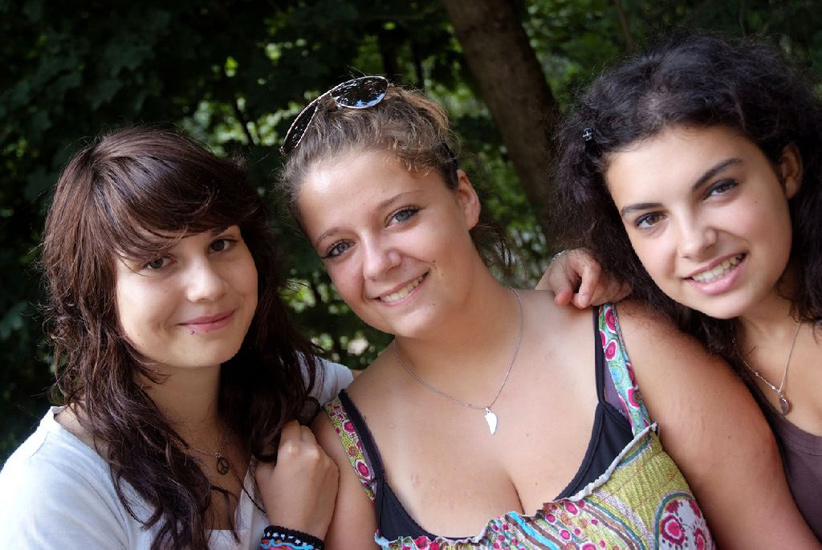 Petite pause sur la terre ferme pour les filles.