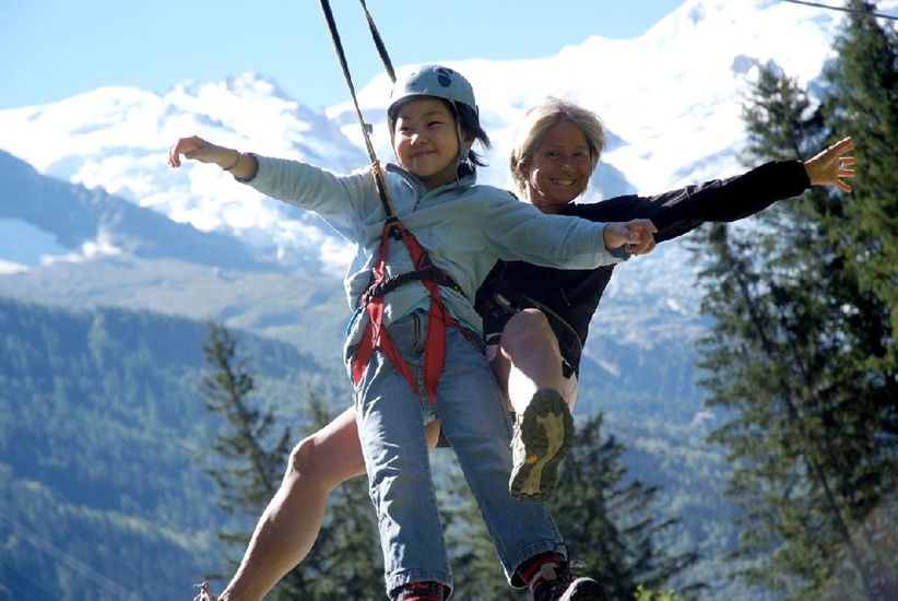 Christiane et Christine en balade dans les airs !