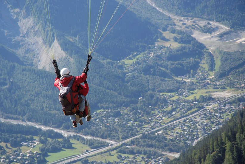Et c’est parti à 1000 mètres au-dessus de Chamonix !